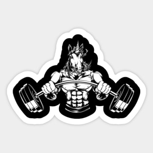 Fitness Gym Weightlifting Unicorn Sticker